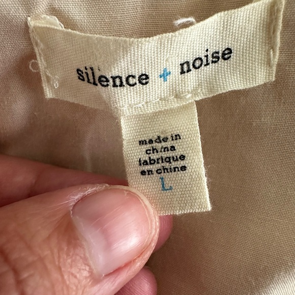 Silence + Noise Strapless Bustier Top Pleated Side Zip Strretch Back Size Large - Picture 8 of 14